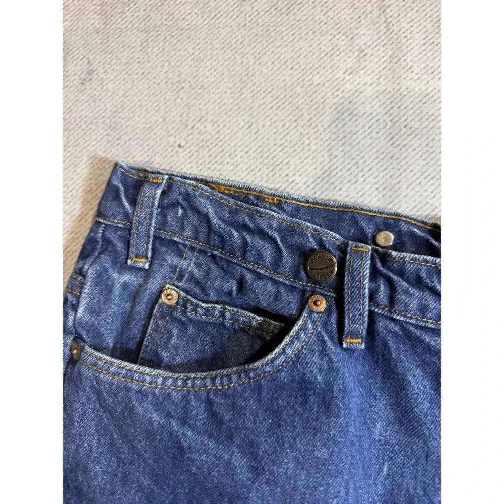 Vintage loggers Levi's Blue Cotton Denim Straight Jeans Men Suspender